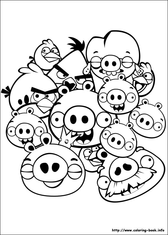 Plansa de colorat cu Angry Birds 15 57